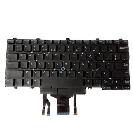 Dell Latitude E5450 E5470 E5480 E5490 E7450 E7470 E7480 5480 5490 7480 7490 series trackpointtal (pointer) háttérvilágítással (backlit) fekete Amerikai (US) laptop/notebook billentyűzet gyári